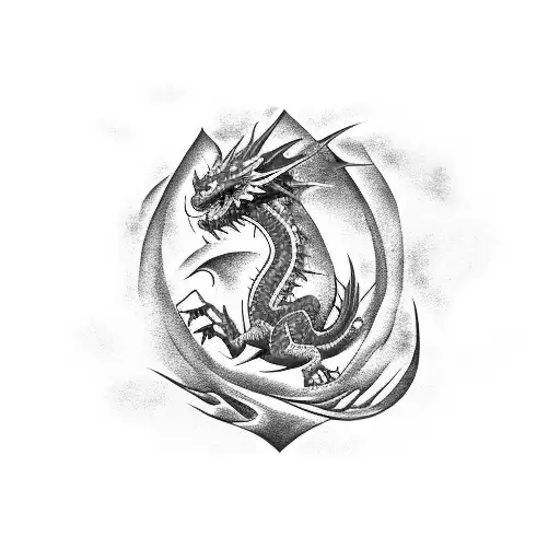 A Blue Dragon Emerging From A Video Game Console