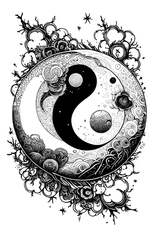 Ying And Yang Moon
