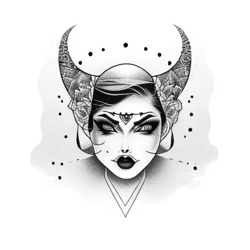 Gangster Woman With A Chicana Clown Makeup