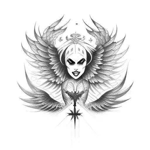 An Dark Angel With Broken Wings