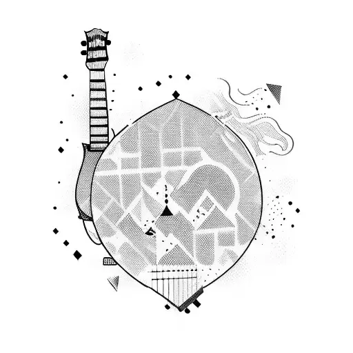 A Guitar Made Of Travel Destinations