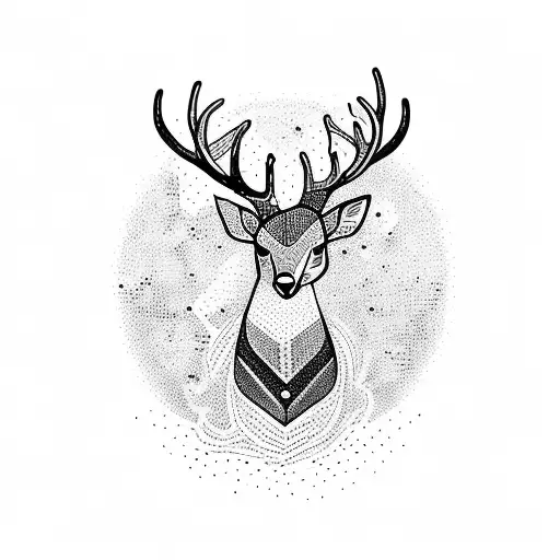 A Majestic Deer Surrounded By Intricate Geometric Patterns