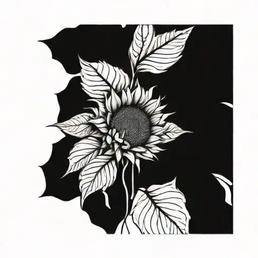 Half Sunflower Blooming