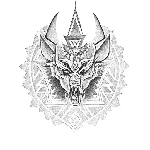 Tribal M Tattoo Aztec