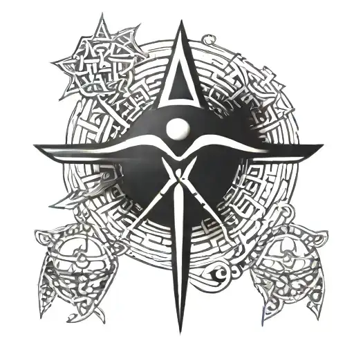 Ankh Cross And Eye Of Horus