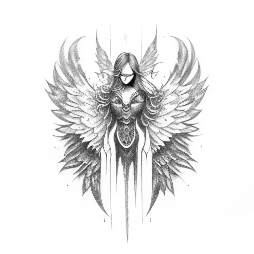 An Dark Angel With Broken Wings