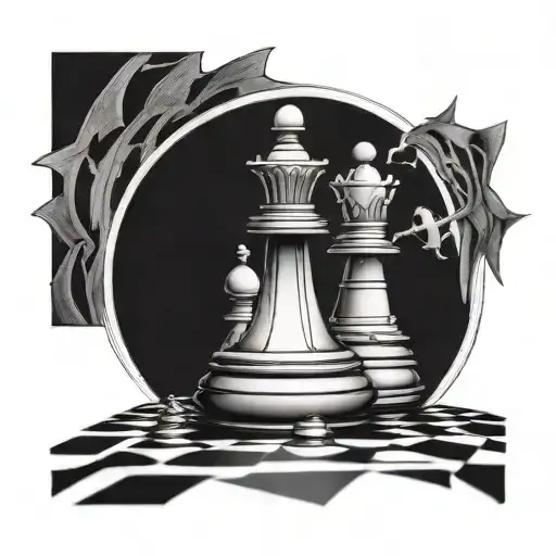 A Chess Piece Morphing Into An Alien Spacecraft