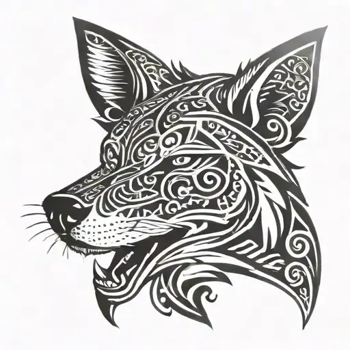 Maori Wolf Face