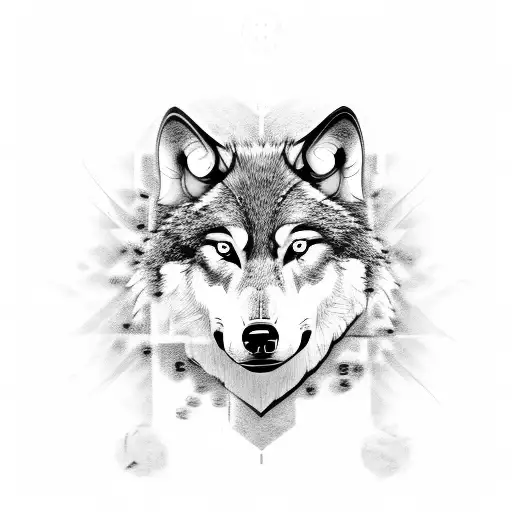 A Wolf Made Of Coffee Beans