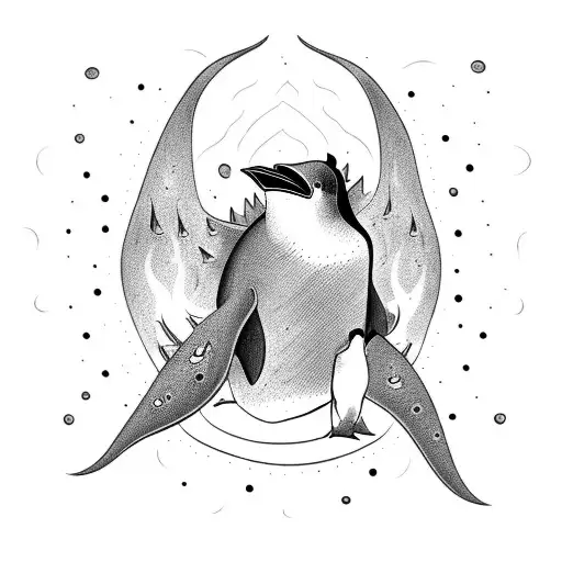 A Tim Burton-inspired Firefighter Battling A Fire-breathing Penguin