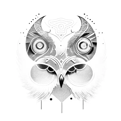 A Futuristic Owl With Circuit Board Feathers