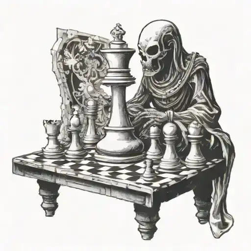 A Chess Piece Morphing Into An Alien Spacecraftgens Una Sumus