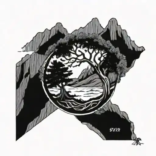 Mountain Nature Yggdrasil Love Wife