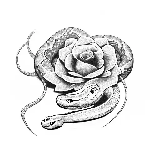 Snake With Flower
