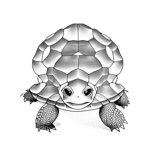 Turtle Sitting On Small Stool