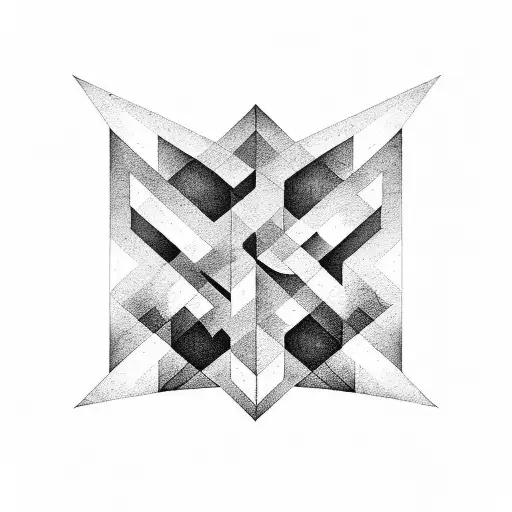 Simple Negative Space Cross Cover Up Modern Simple Geometric