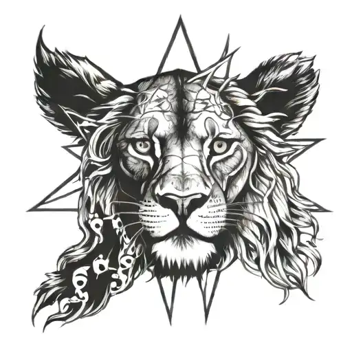 A Lion With A Pentagram And His Intravenous Meth