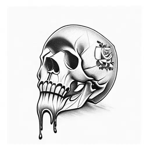 Graffiti Skull Wearing A Bandana With 'La' Tag