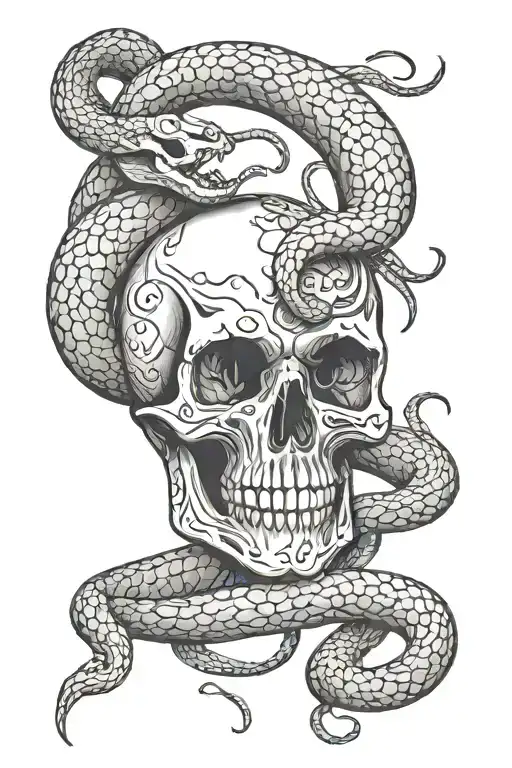 Skull And Snake