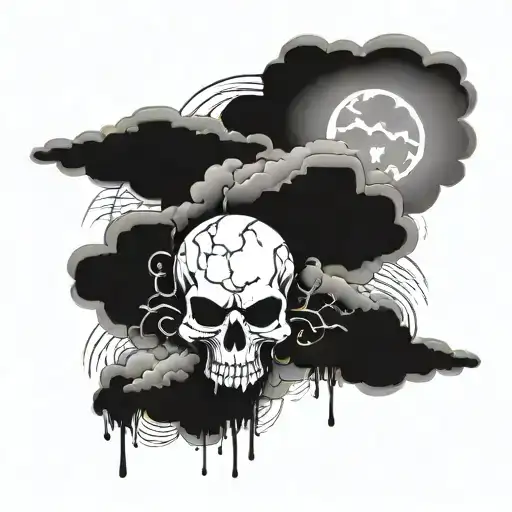 Cloud Skull Face