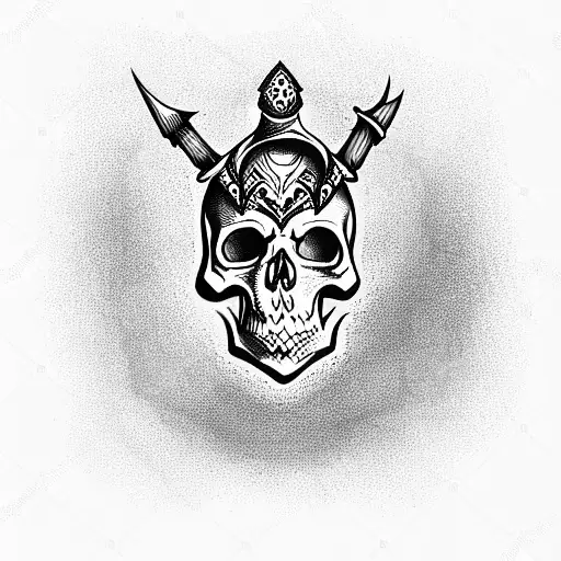 Skull Pierced With A Dagger