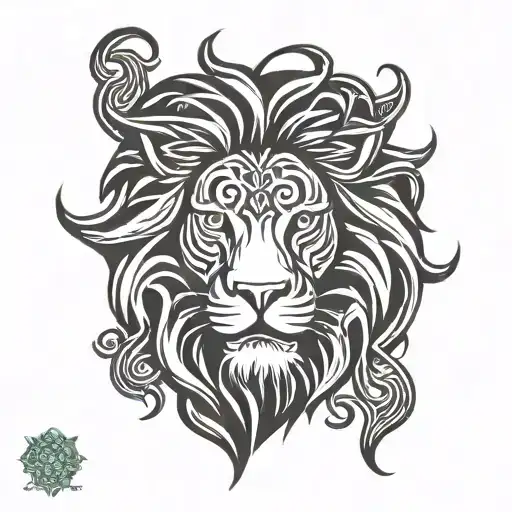 Celtic Lion Head Emerging