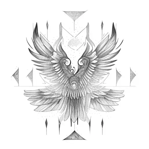 Abstract Representation Of Family Bond Using Wings