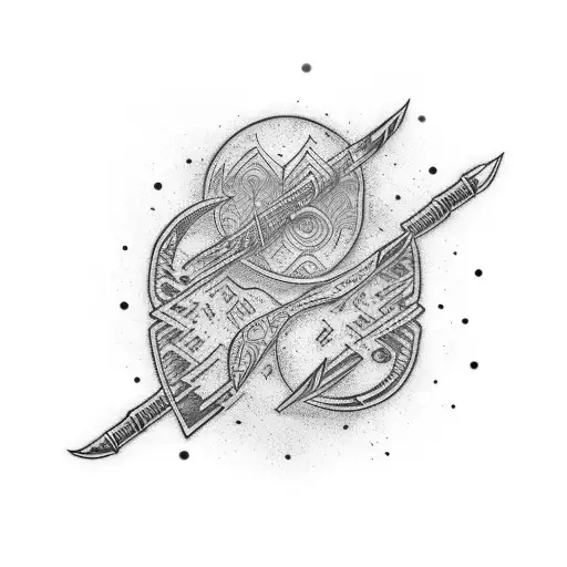 Semi Colon Mixed With Tribal Bicep Band