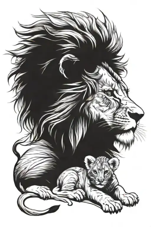 Lion And Cub