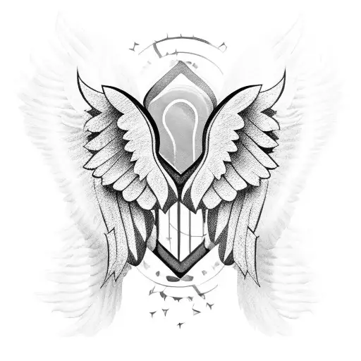 Angel Wings With 2 Baby Bottle