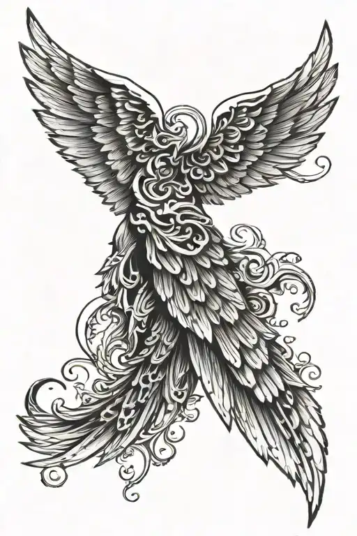 Left Side Of Dark Angel Wing Left One