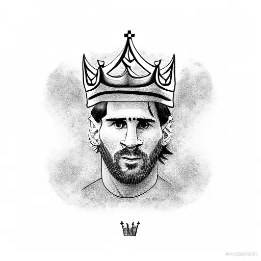 Lionel Messi With A Crown