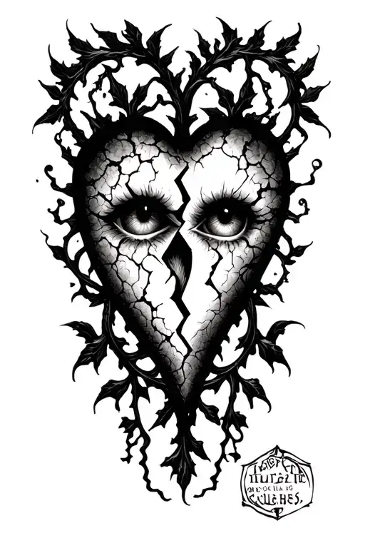 Broken Heart With Vines