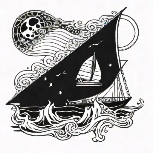 Sailboat With Hermit Tarot Card