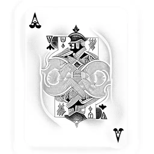 Flaming Royal Flush Playing Card
