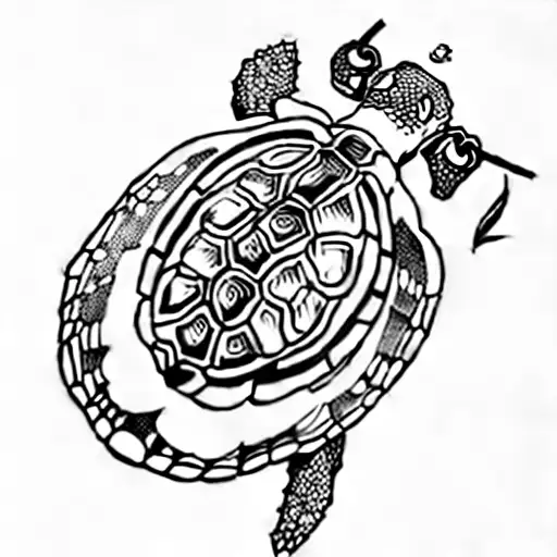 A Tattoo Of A Turtle