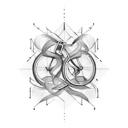 A Bike Chain Forming The Word 'Mother' In An Elegant Script Font