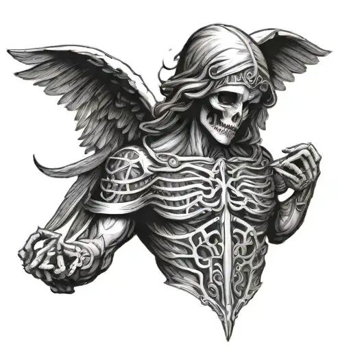 Angel Of Death With Full Black