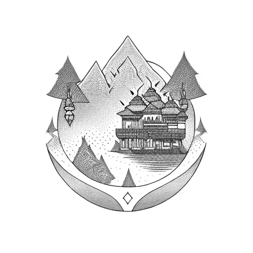 A Majestic Cholas King Surrounded By A Serene Mountain Landscape