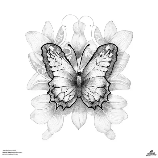 Hawaiian Flower Butterfly's Greenery