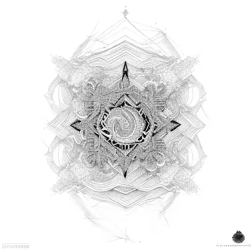 A Spiritual Symbol Composed Of Intricate Data Patterns