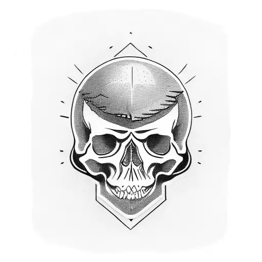 Skull And Anarchist Symbol