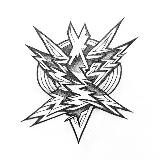 Lightning Bolt With Word Mokdad