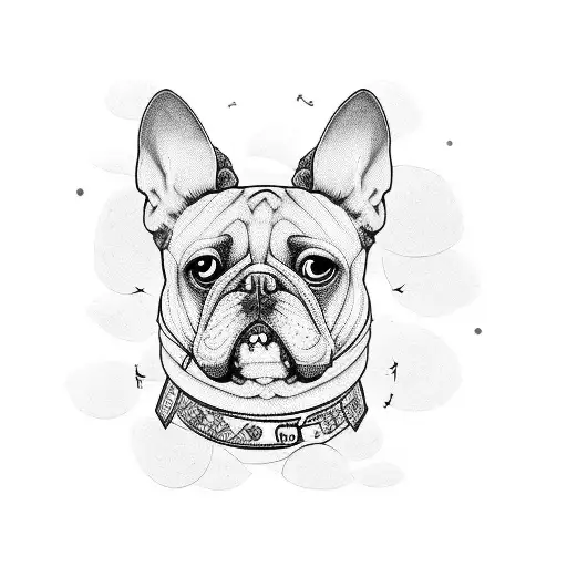 Trader's Dog In Blackwork Style