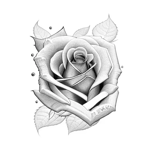 Rose With Red Shading