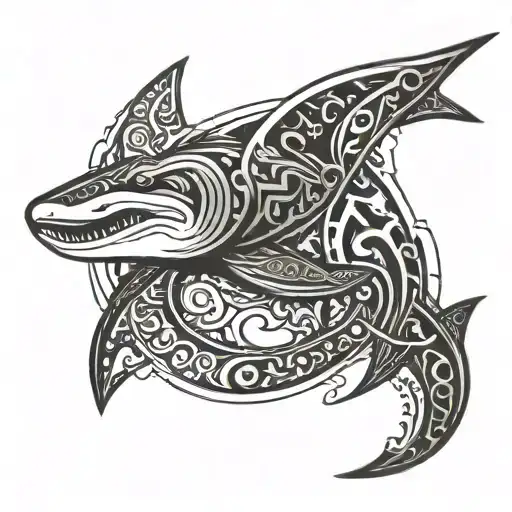 Tribal Hammerhead Shark