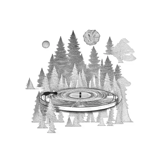 Vinyl Record In A Forest