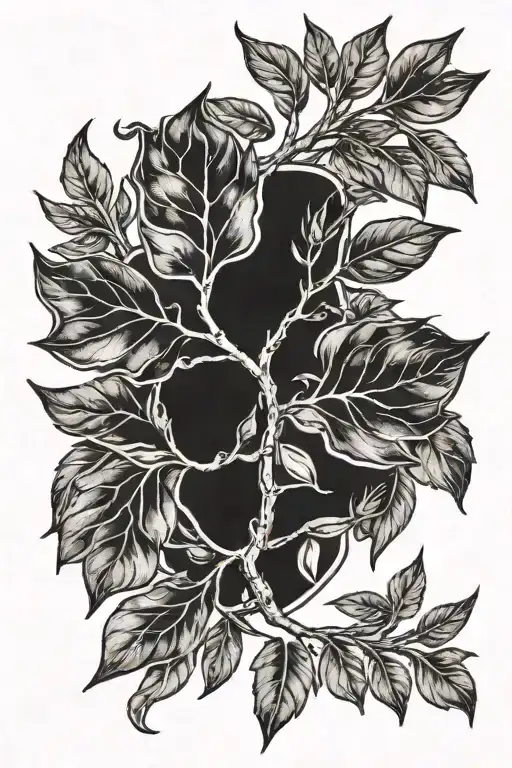 A Full Black With A Laurel Branch Inside Like A Roman Crown