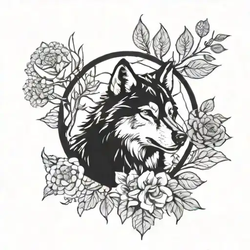 Fierce Wolf And Nature Inspired