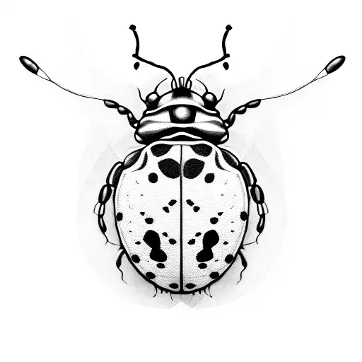 Black And White Ladybug